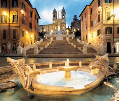 Spanish Steps Rome The Piazza di Spagna or Spanish Square is connected to a